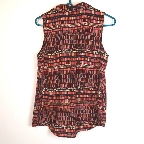 Apt 9 Pink Patterned Sleeveless Blouse size Small - Picture 3 of 3